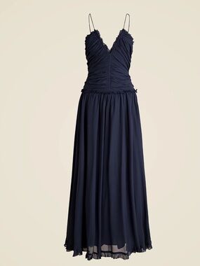 NWT J.Crew Collection Ruched Chiffon Dress 14